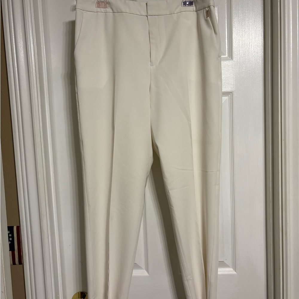 Tommy Hilfiger Cream Tailored Dress Pants